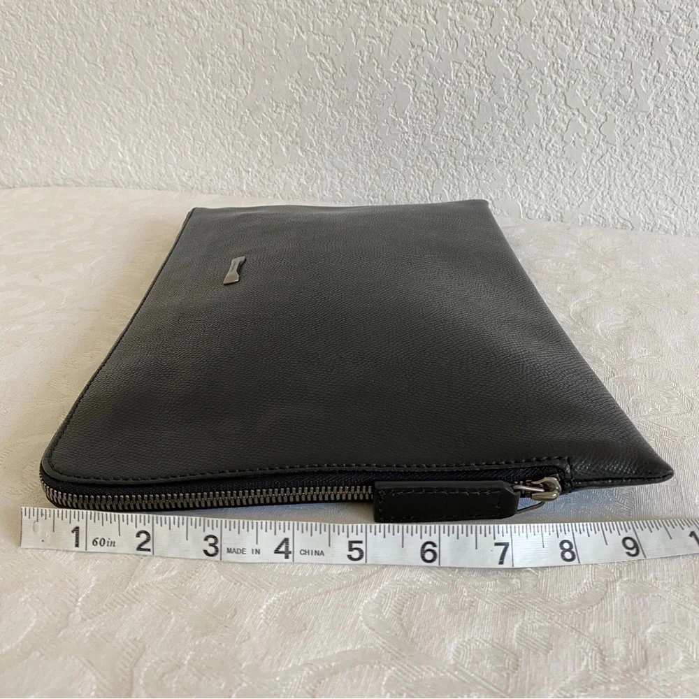 Salvatore Ferragamore black leather laptop document case
